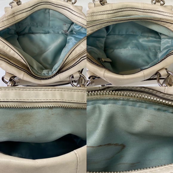 Coach Kristin Leather Satchel in Chalk (Ivory) D1093-14782 - Picture 13 of 15